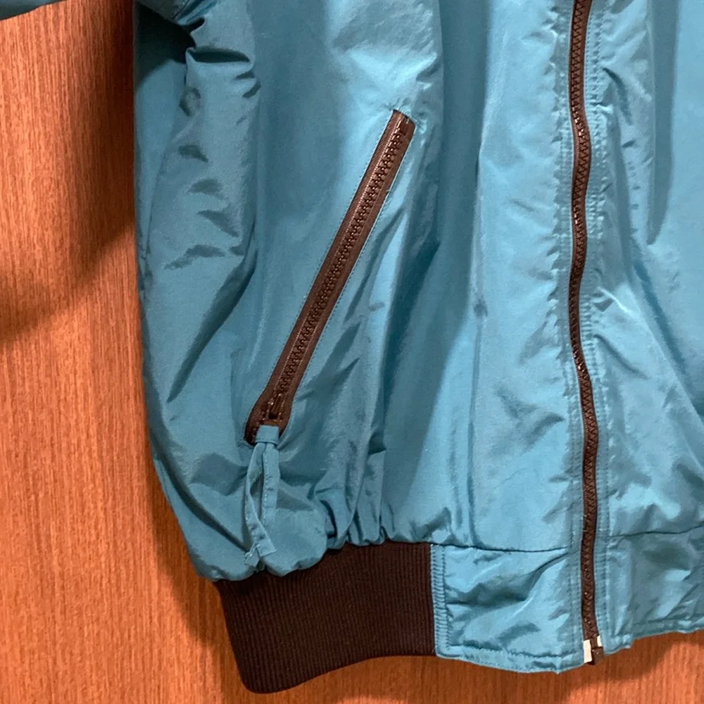 Uniforms To You (UTY)‎ Vintage Unisex Turquoise Nylon Bomber Jacket Size Medium